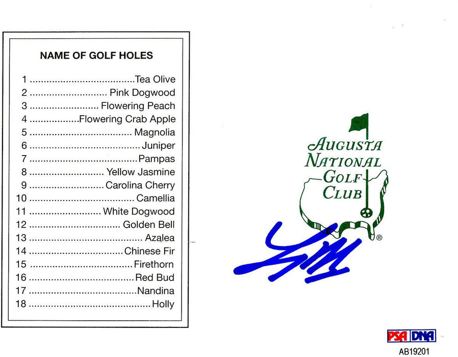 Larry Mize Signed Augusta National Masters Scorecard (PSA/DNA)