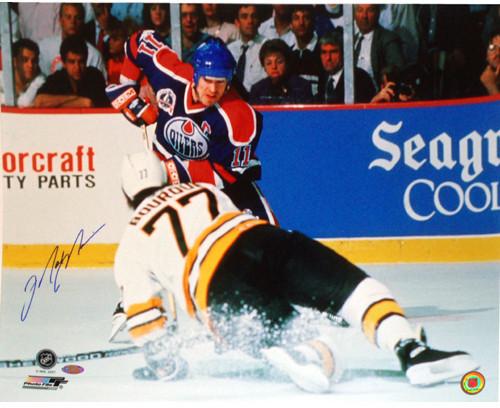 Mark Messier Oilers vs Ray Bourque 16x20 Photo