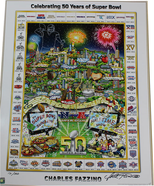 Super Bowl 50 Fazzino Poster (L/E 500)