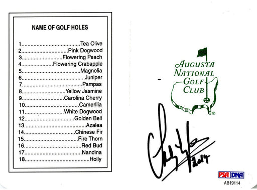 Sandy Lyle Signed Augusta National Masters Scorecard (PSA/DNA)