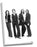 The Beatles 1969 Group Pose White Background Stretched 24x36 Canvas