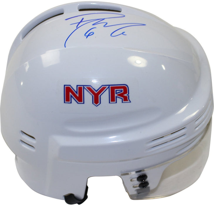 Dylan McIlrath Signed New York Rangers White Mini Helmet