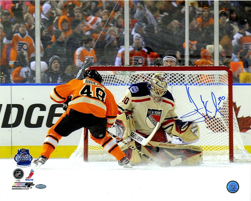 Henrik Lundqvist Penalty Shot Save vs Danny Briere 2012 Winter Classic Horizontal 16x20 Photo