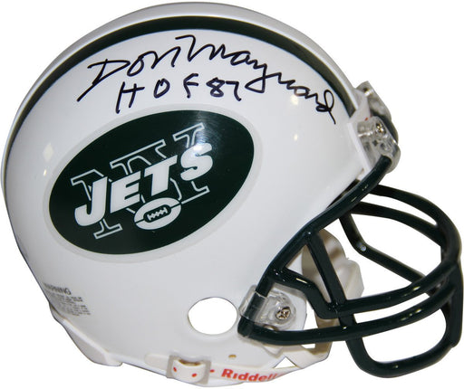 Don Maynard Signed New York Jets Mini Helmet w/ "HOF" Insc