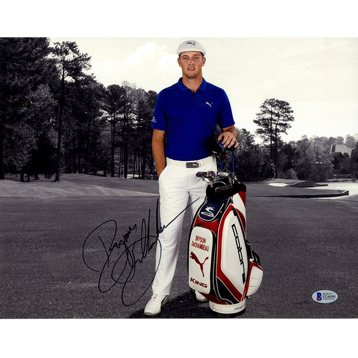 Bryson DeChambeau Signed Horizontal 11x14 Sepia Tone Photo Beckett