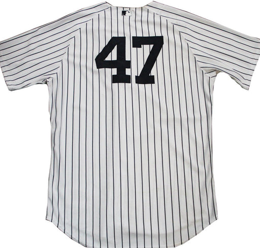 Ivan Nova Jersey - NY Yankees 2013 Season Game Used #47 Pinstripe Jersey (8/22/2013) (0000002935) (Size 50) (EK800202)