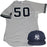 Nick Rumbelow Set - NY Yankees 2015 Game-Used #50 Road Jersey w/ Yogi Berra #8 Commemorative Patch & Hat Set (10/4/2015)(HZ998974)