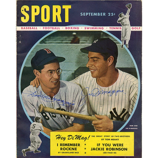 Joe and Dom Dimaggio Dual Signed September Sport Magazine JSA