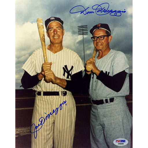 Joe and Dom Dimaggio Dual Signed 8x10 Photo PSA/DNA