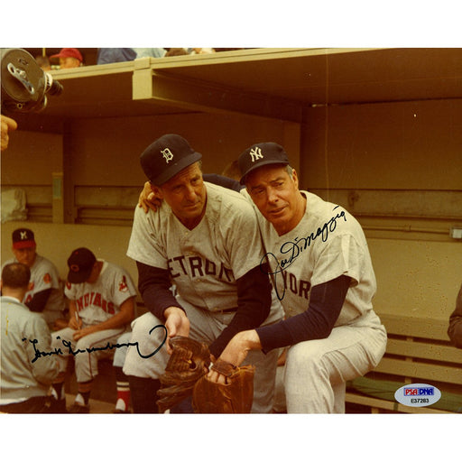 Joe DiMaggio and Hank Greenberg Signed 8x10 Photo PSA/DNA