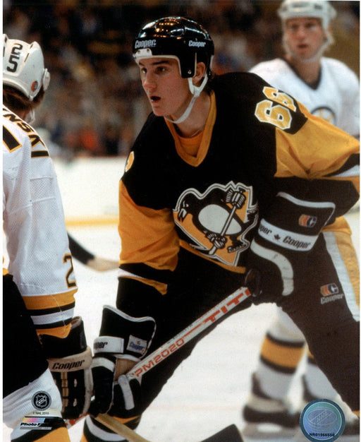 Mario Lemieux NHL Debut vs Bruins Vertical 8x10 Photo uns (Getty# 56702824)- PF