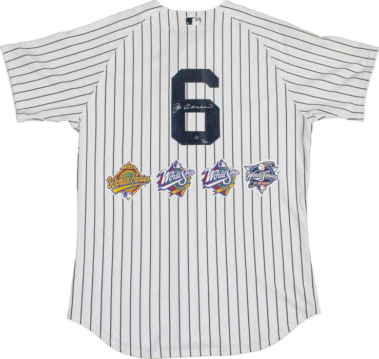 Joe Torre Signed New York Yankees Authentic Pinstripe Jersey with World Series Patches (Size 48) (LE/50)