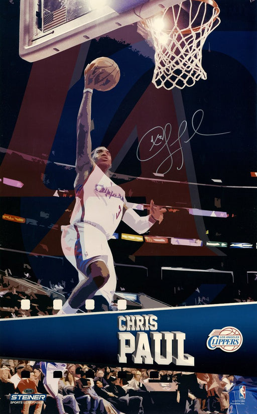 Chris Paul Signed Animated-Style Layup Signed 20x32 Photo w/ Name Overlay