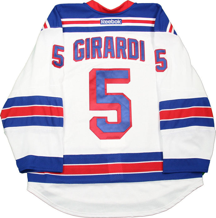 Dan Girardi Jersey -New York Rangers 2014-2015 Playoffs Round Two Game Used #5 White Jersey (11004334G  11004332E)