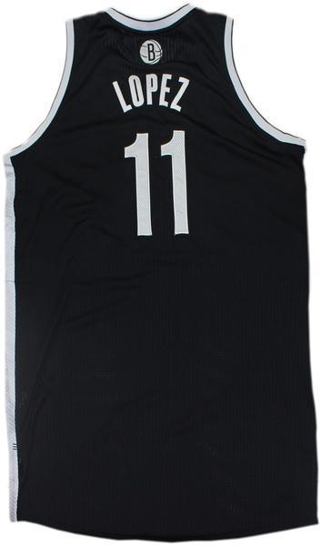 Brook Lopez Jersey - Brooklyn Nets 2013-2014 Game Issued #11 Black and White Jersey  (4XL) (BKN00159)