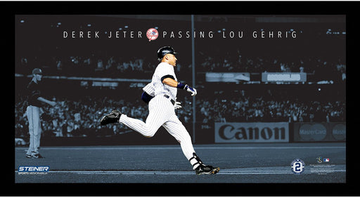 Derek Jeter Moments: Passing Gehrig Framed 9.5x19 7331 Style