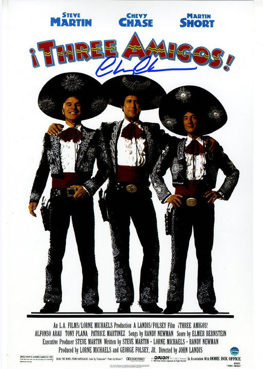 Chevy Chase Signed Three Amigos 11x17 Movie Poster