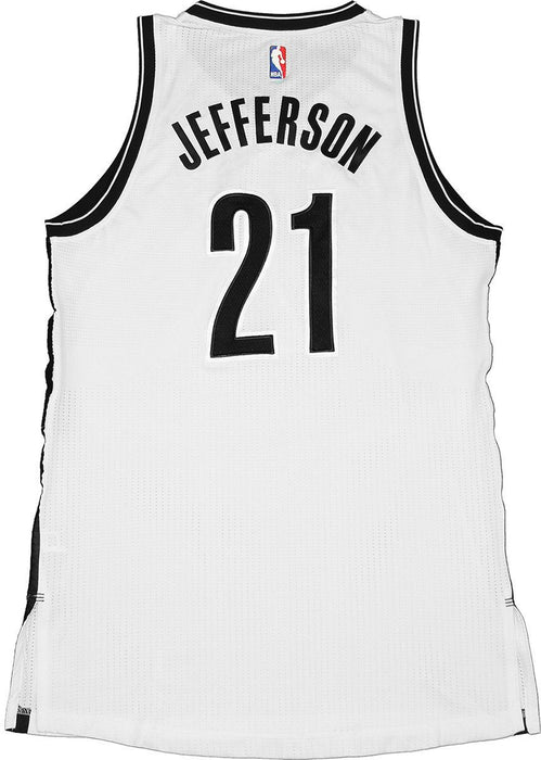 Cory Jefferson Jersey - Brooklyn Nets 2014-2015 Season Game Used #21 White Jersey (XL)  (Used 3/2  3/4  3/23  3/27)(BKN00901)
