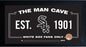 Chicago White Sox Man Cave Framed 10x20 Sign w/ Authentic Game-Used Dirt Capsule (MLB Auth)