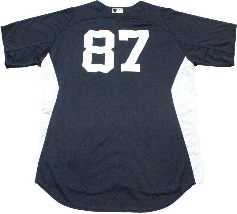 NY Yankees Team Issued #87 Home Batting Practice Jersey (Size 46) (EK804942) (J12142)