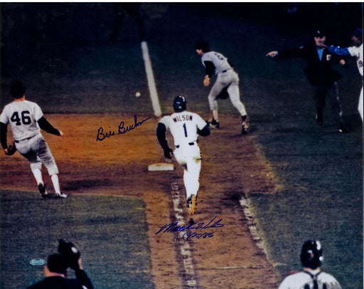 Mookie Wilson/Bill Buckner Dual Signed w/ "10/25/86" Inscrip. 16x20 Photo