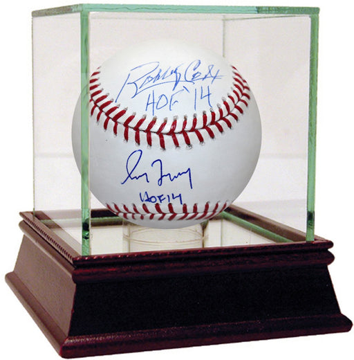 Bobby Cox/Greg Maddux Dual Signed MLB Baseball w/ "HOF 14" inscriptions