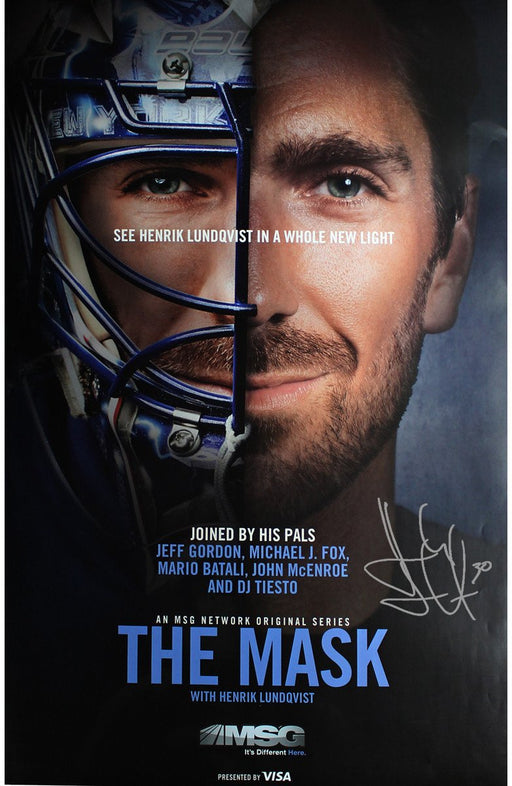 Henrik Lundqvist Signed "The Mask" TV Show Poster