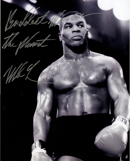 Mike Tyson Signed Glaring in Ring 16x20 Photo w Baddest Man on the Planet insc