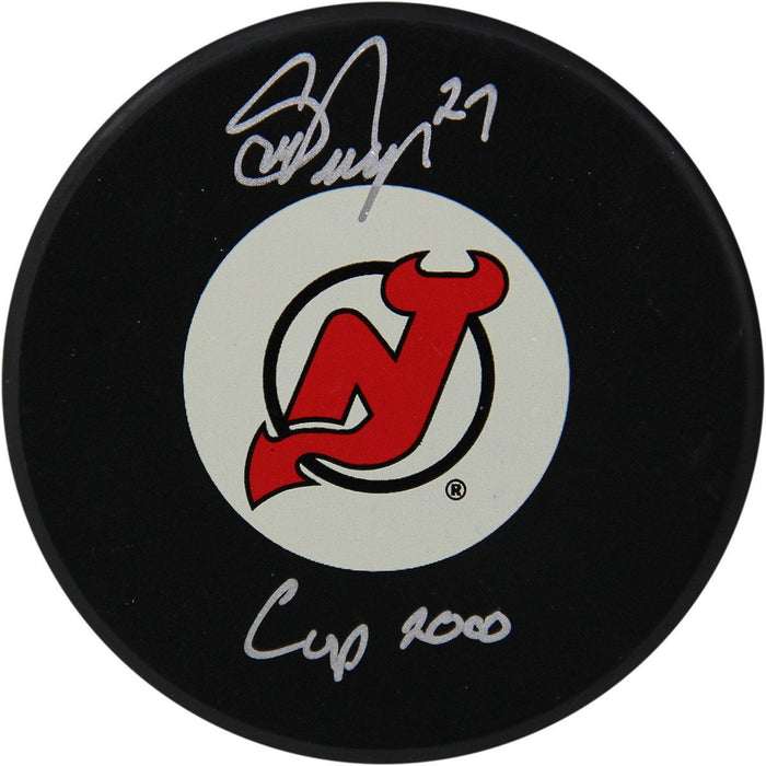 Scott Niedermayer Signed New Jersey Devils Puck w/ "Cup 2000" Insc. (Niedermayer Auth)