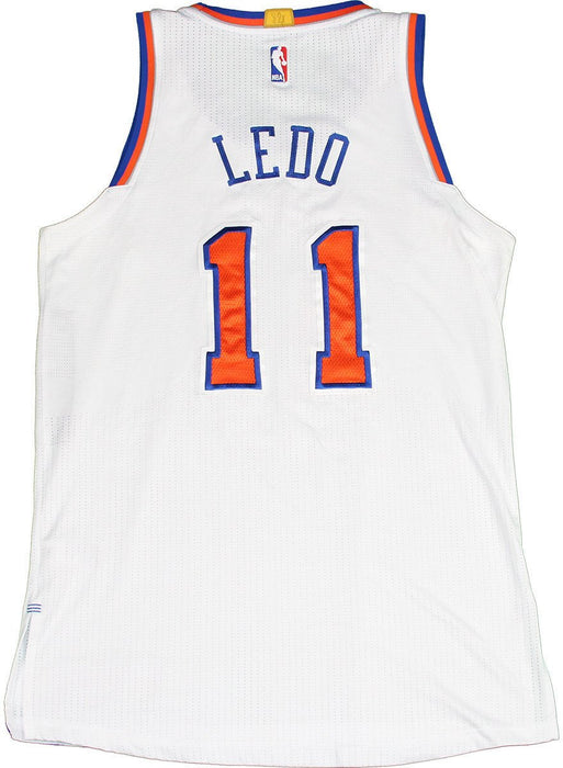 Ricardo Ledo - 2014-2015 Game Used White Knicks Jersey (4-10-2015 vs. Milwaulkee Bucks) (XL) NKN02553