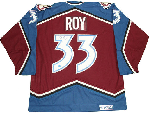 Patrick Roy Colorado Avalanche Signed Retro CCM 2001 Stanley Cup Jersey (AJ Sports Auth)