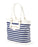 Emperia Faux Leather Striped Tote, Summer