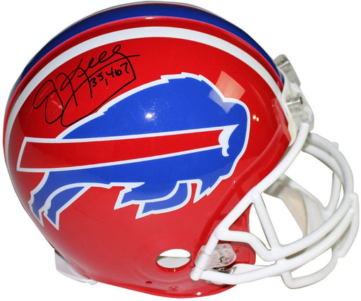 Jim Kelly Signed Buffalo Bills Red Authentic Helmet w/ 35 467 Yds Insc