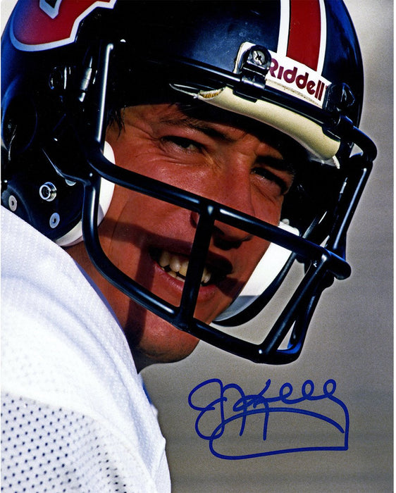 Jim Kelly Signed Houston Gamblers Headshot 8x10 Photo