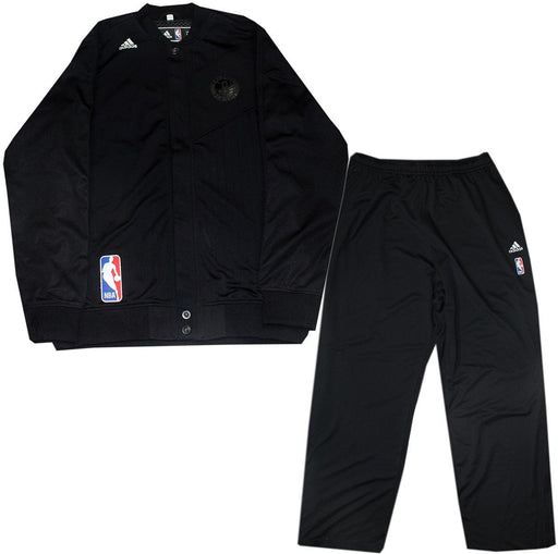 Shaun Livingston Jacket - Brooklyn Nets 2013-2014 Season Game Used #14 Grey NBA Green Short Sleeve Warmup Shirt  Black w/ Black Team Logo On Heart Long Sleeve Warmup Jacket  and Black Warmup Pants