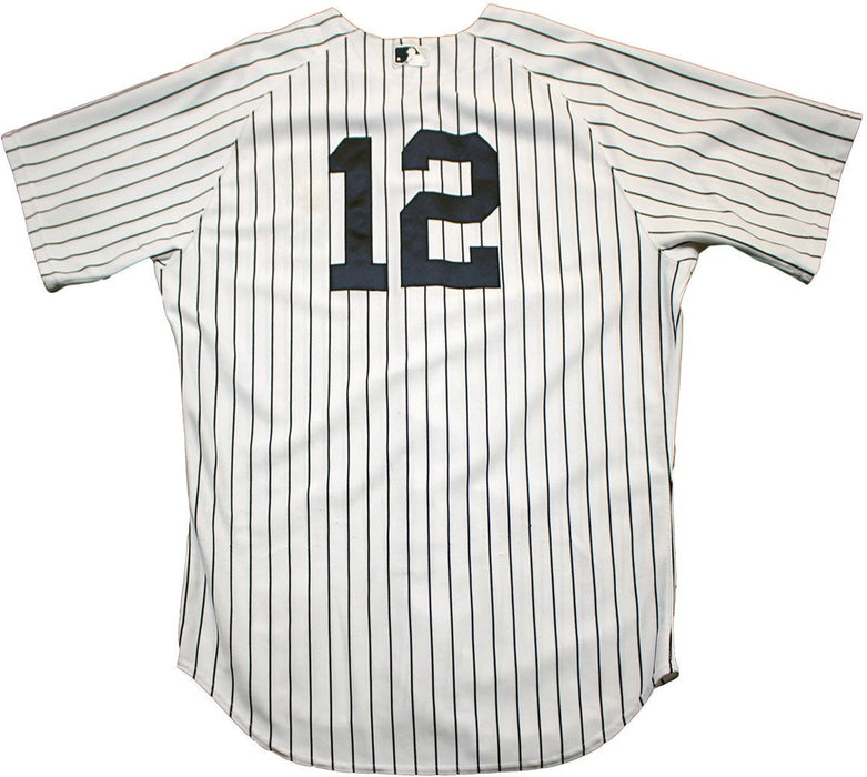 Vernon Wells Jersey - NY Yankees 2013 Season Game Used #12 Pinstripe Jersey (7/14/2013) (0000003652) (Size 50) (EK689660)