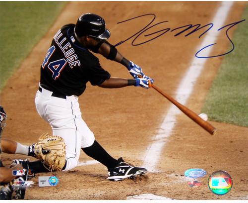 Lastings Milledge Swing vs Pirates Signed 16x20 Photo (MLB Auth)