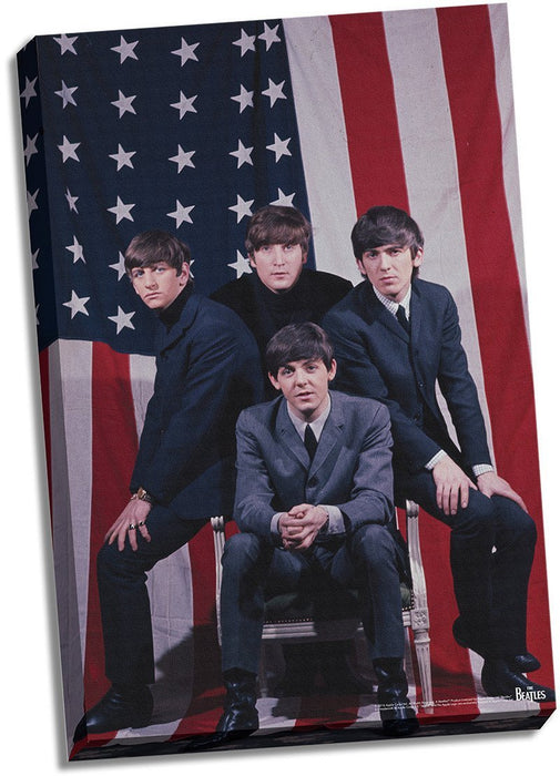 The Beatles US Flag 24x26 Canvas