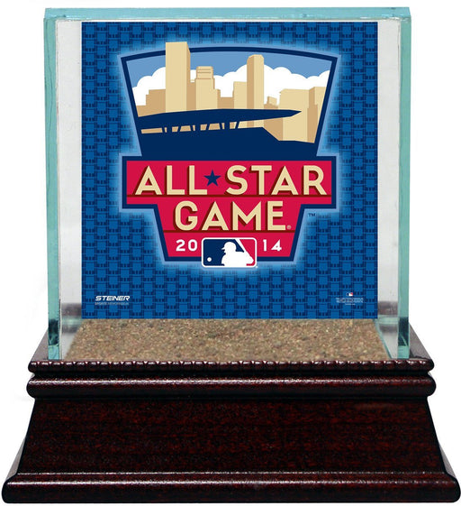 2014 All-Star Background Glass Single Baseball w/ Authentic Target Field Dirt