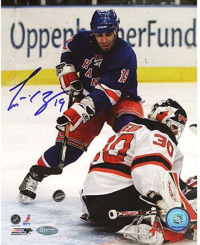 Scott Gomez Autographed Shot vs. Devils 16x20 Photograph