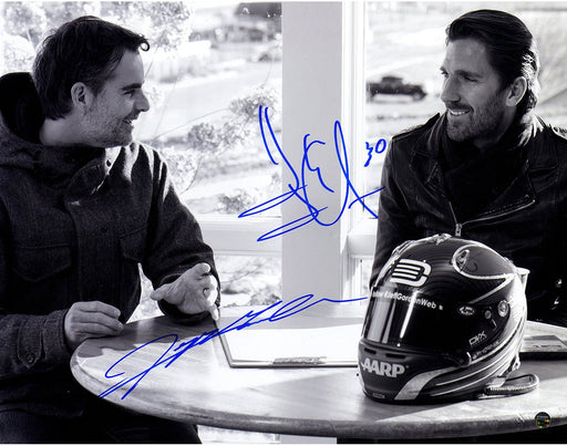 Henrik Lundqvist/Jeff Gordon Dual Signed Talking 11x14 Print