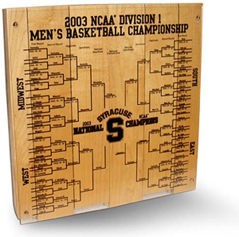 Syracuse Basketball Engraved 12x12 Bracket