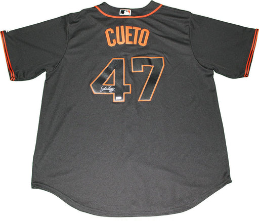 Johnny Cueto Signed Majestic San Francisco Black Replica Away Jersey (MLB Auth)