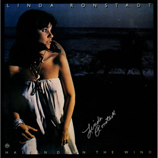 Linda Ronstadt Signed Hasten Down The Wind Album 14x14 Photo