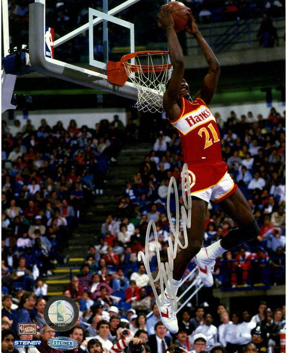 Dominique Wilkins Signed Reverse Dunk 8x10 Photo