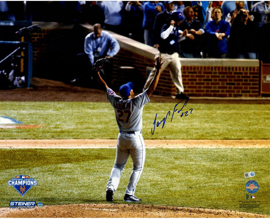 Jeurys Familia Signed NLCS Celebration from Back 16x20 Photo (MLB Auth)