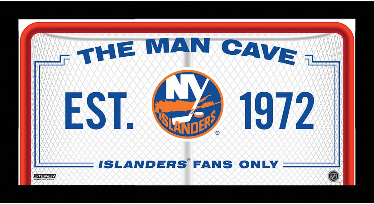 New York Islanders Man Cave Sign 6x12 Framed Photo