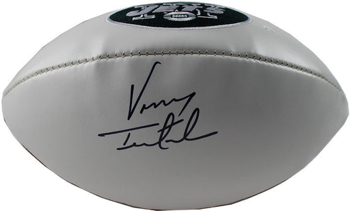 Vinny Testaverde Signed New York Jets White Panel Jarden Signature Football