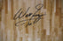 Walt Frazier Signed Hardwood Floor 20x32 Photo (Signed Sideways)