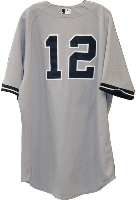 Vernon Wells Jersey - NY Yankees 2013 Game Used #12 Grey Jersey  (5/13/2013) (0000003290) (Size 50) (EK708063)